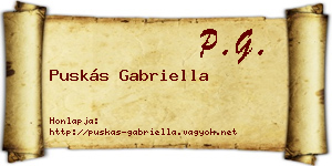 Puskás Gabriella névjegykártya