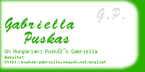 gabriella puskas business card